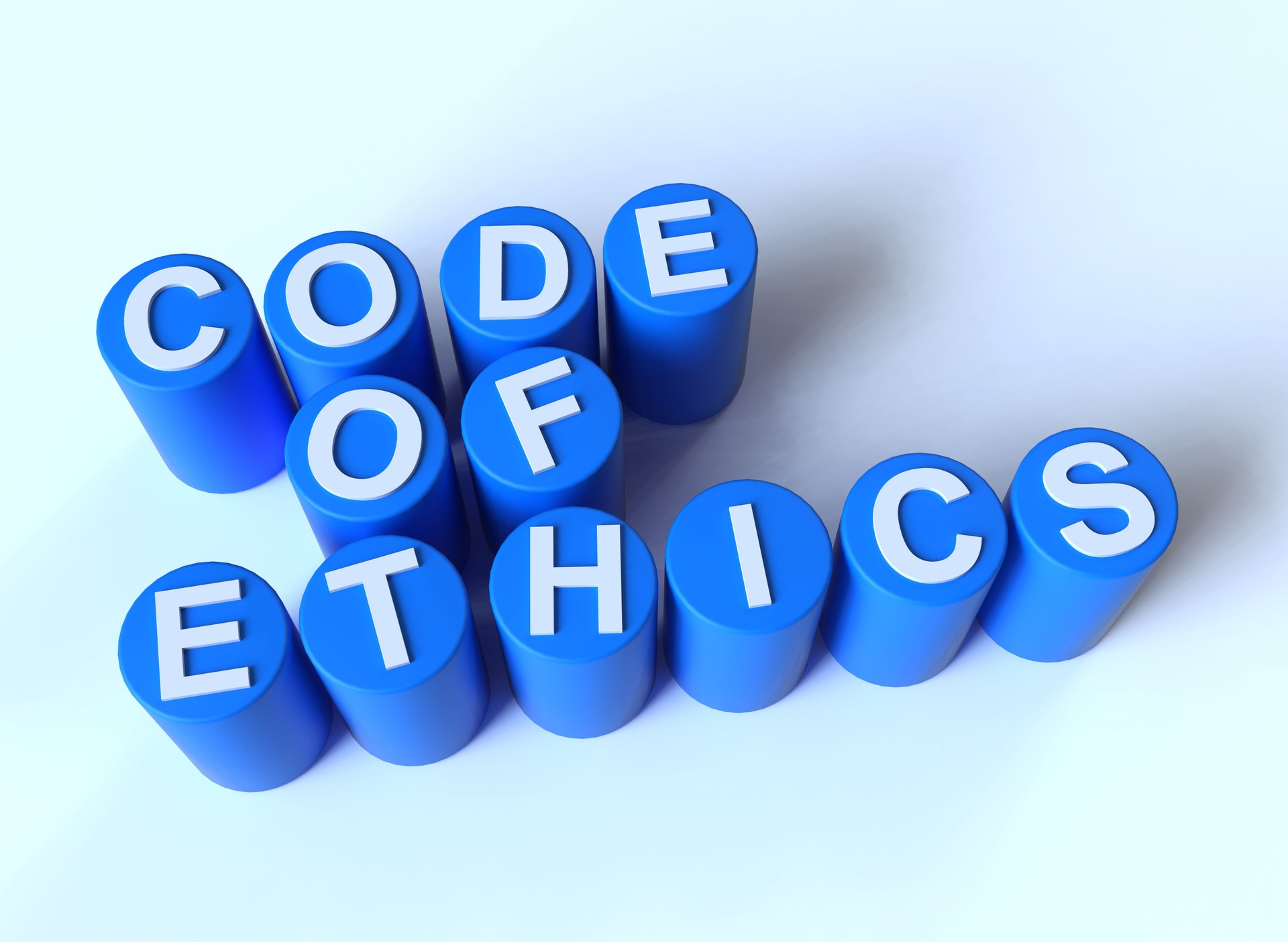 ''Code of ethics'' symbol.business and code of ethics concept.